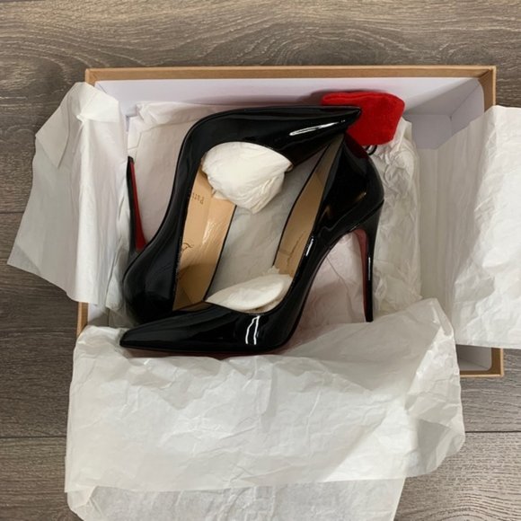 Christian Louboutin So Kate Pumps Stiletto Heels 120 Black Patent Leather 36 - Picture 2 of 16